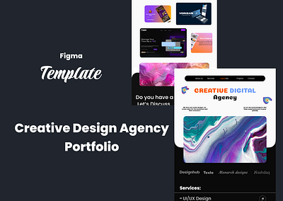 Creative Design Agency Design Template! branding design figma portfolio template ui uiux ux web design