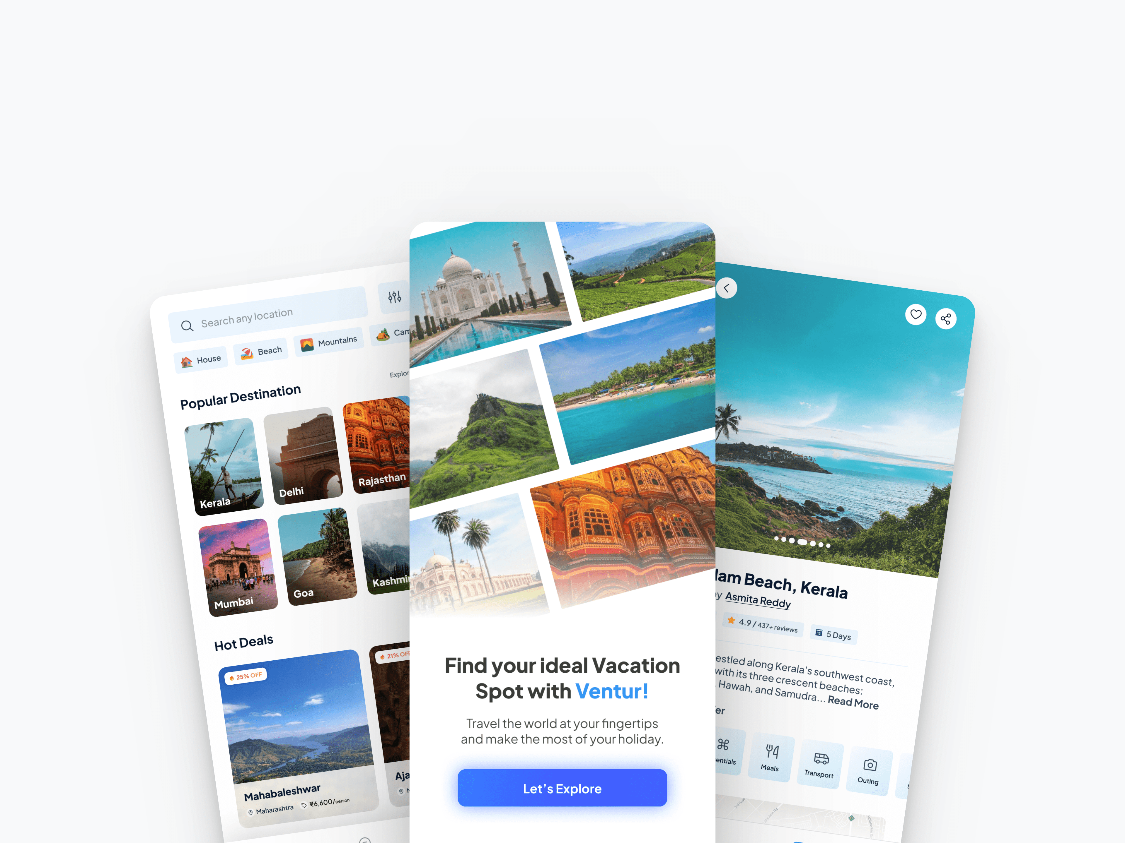 Ventur: Uncover Top Destinations! by Rohan Deshpande on Dribbble