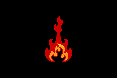 Guitar Fire Logo acoustic bass blaze concert drum energy flame guitar heat melody metal music pick rock song sound