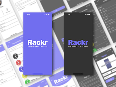 Rackr a home gym enthusiast's favorite app! app appdesign darkmode design lightmode mobileapp ui ux uxdesign