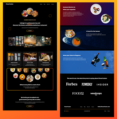 RESTAURANT WEB DESIGN app design food product design restaurant ui ui design uiux user ux ux design web web design website