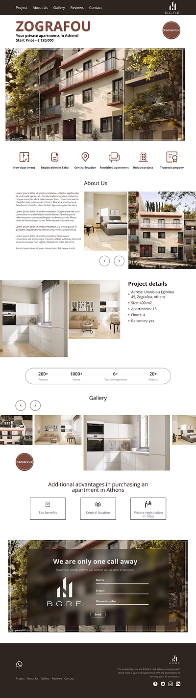 Landing Page for Real Estate Company branding design landing page landing page design ui ui design ux web design