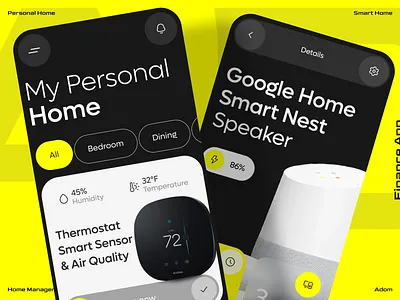 Smart Home App adom app app design app ui home home app home management app smart app smart home smart home app ui ux