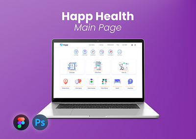 Health MainPage design figma landingpage ui ux