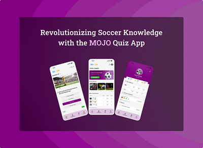 Dive into the World of Soccer Knowledge with MOJO Quiz App! branding design football illustration logo soccer typography ui ux uxdesign