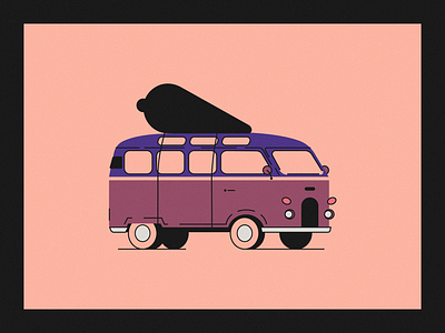 Minimal art - Vintage style car car design flat graphic design illustration minimalist retro vector vintage