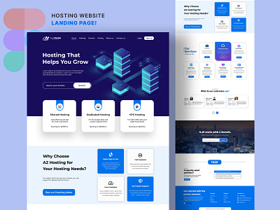 Hosting Landing Page Website Design! dribbble figma figma design hosting hosting website landing page landing page design ui ui design uiux uiux design user experience user interface ux ux design web web design web graphics website website design