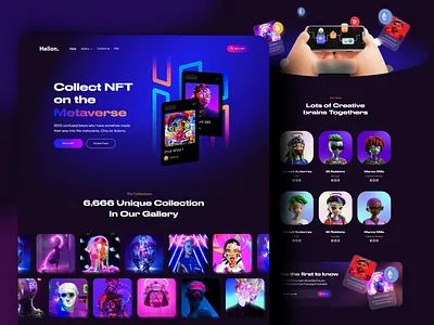 Helion - Revolutionizing NFT Collections 3d animation branding digital assets graphic design logo motion graphics nft nft experience nft platform technology ui world