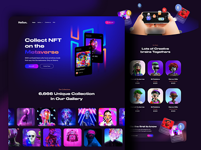 Helion - Revolutionizing NFT Collections 3d animation branding digital assets graphic design logo motion graphics nft nft experience nft platform technology ui world