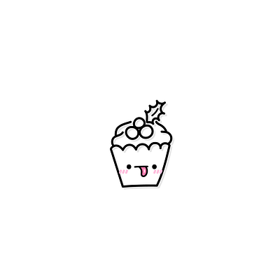 Holly Jolly Cupcake 🧁🎄😋 cartoon cartoon character cartoon illustration cupcake cute cute illustration cuteart drawing holiday holly icon illustration jolly kawaii sticker