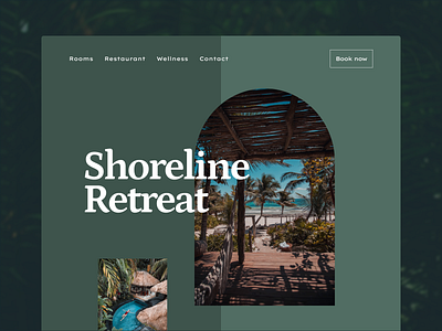 Shoreline Retreat hotel minimalist website