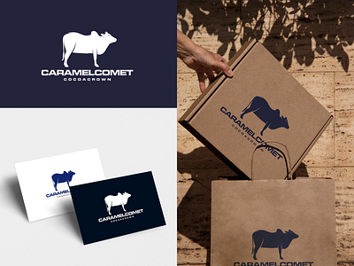 Caramel Comet animal brand identity branding cattle cow design graphic design illustration logo