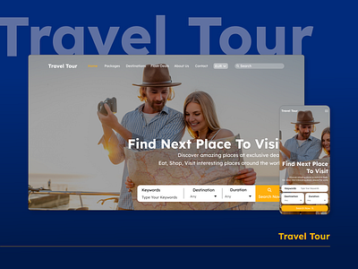 Travel Tour design ui ux