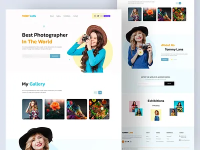 Photographer Landing Page design fashion fashion landing page graphic design grow your business landing page photographer ui
