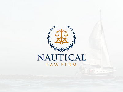 Nautical Law logo branding design firmlogo graphic design identity lawlogo letters logo logocreative logodesign logodesigner logomark logotype nauticallogo sealogo simple