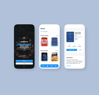 Top essay app design figma product ui ux