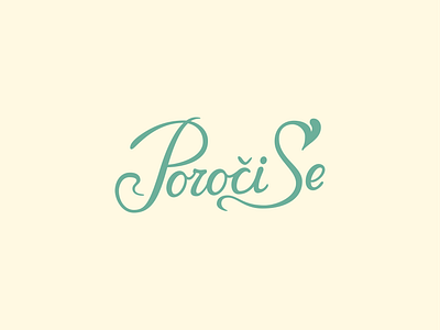Poroči.se brand branding lettering logo logotype typography