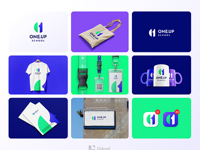 ONE.UP School Logo branding cidcudgraphic company logo educate logo freelance logo designers graphic design inspire logo logo logo agency logo education logo new logo one logo school logo service logo up logos new logo school smart logo up