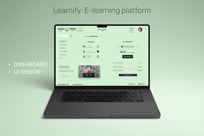 UI Design: E-learning page dashboard dashboard e learning ui ui design web design webpage