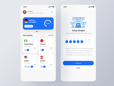 Language Learning App design interface ui uiux