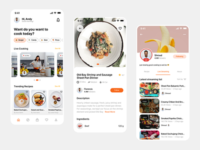 Mobile app for cooking cooking mobile app ui ui design