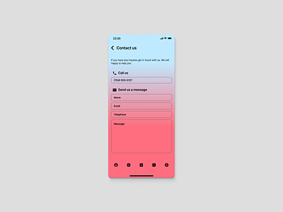 Contact us Screen - Day 30 #DailyUIChallenge challenge dailyui dailyuichallenge design ui