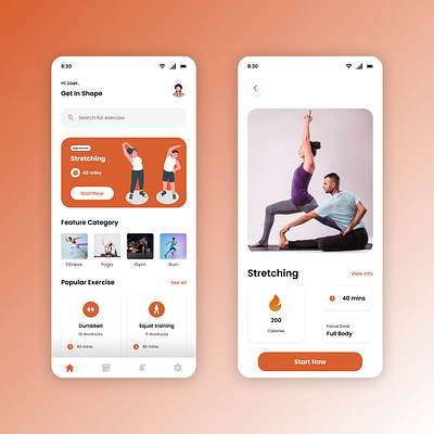 Health & Fitness Mobile App dailyui figma fitness health mobileapp ui uidesign uiux ux uxdesign