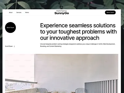 SunnyGo Digital Agency: Experience seamless solutions agency homepage landing page ui design web design web development