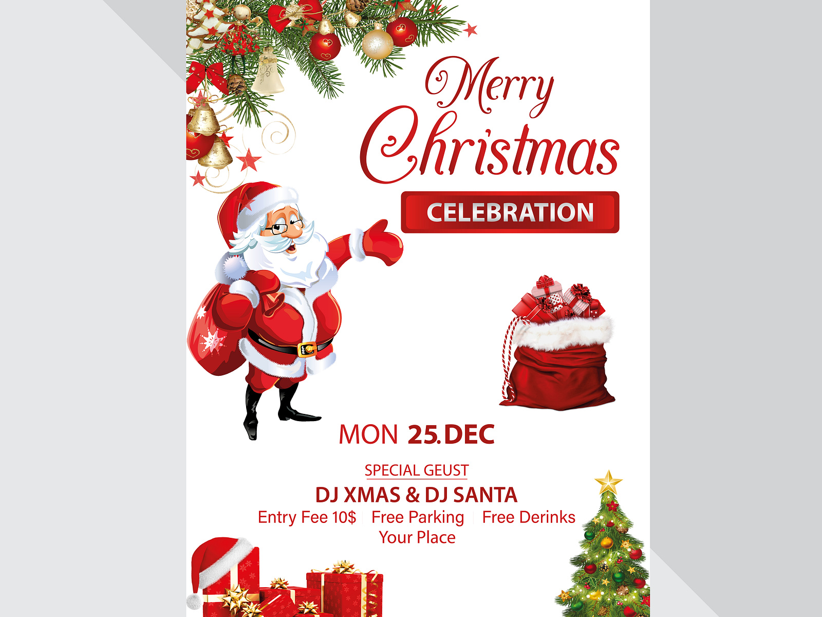 Cheistmas Flyer, Poster, Banner By Jeasmin Zahan On Dribbble