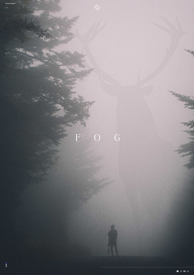 FOG affiche brouillard cerf design fog forest graphic design obscur obscurité poster