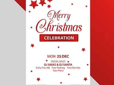 Christmas Flyer Template banner branding celebration flyer christmas flyer design evenflyer flyer graphic design leaflet merry christmas flyer minimal modern poster print design typography vector