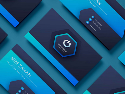 Logo Mastery: A Visual Symphony in Every Business Card Detail abstracts advertising best blue branding business card color colors company contact creatibve design identity illustration location logo professional visiting visual