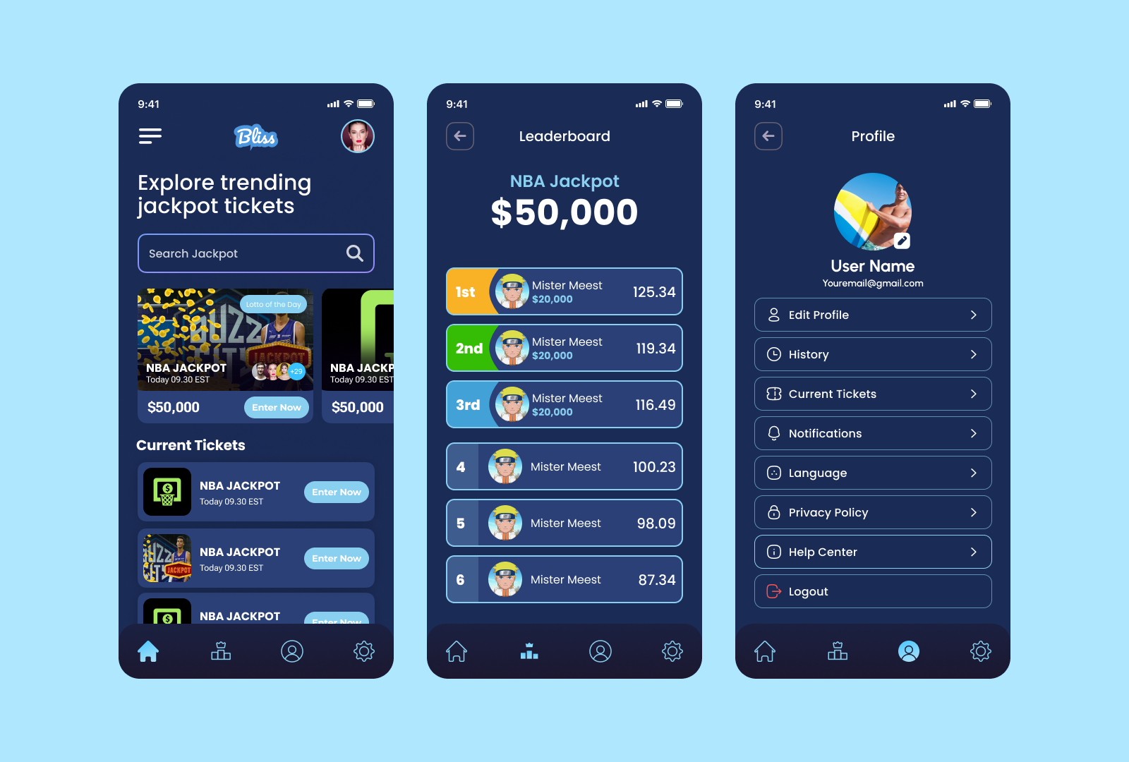 Jackpot App design by Faiz Muhammad on Dribbble