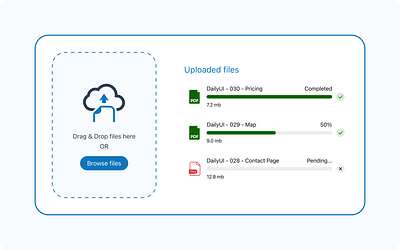DailyUI #031 - File Upload dailyui design figma ui upload ux