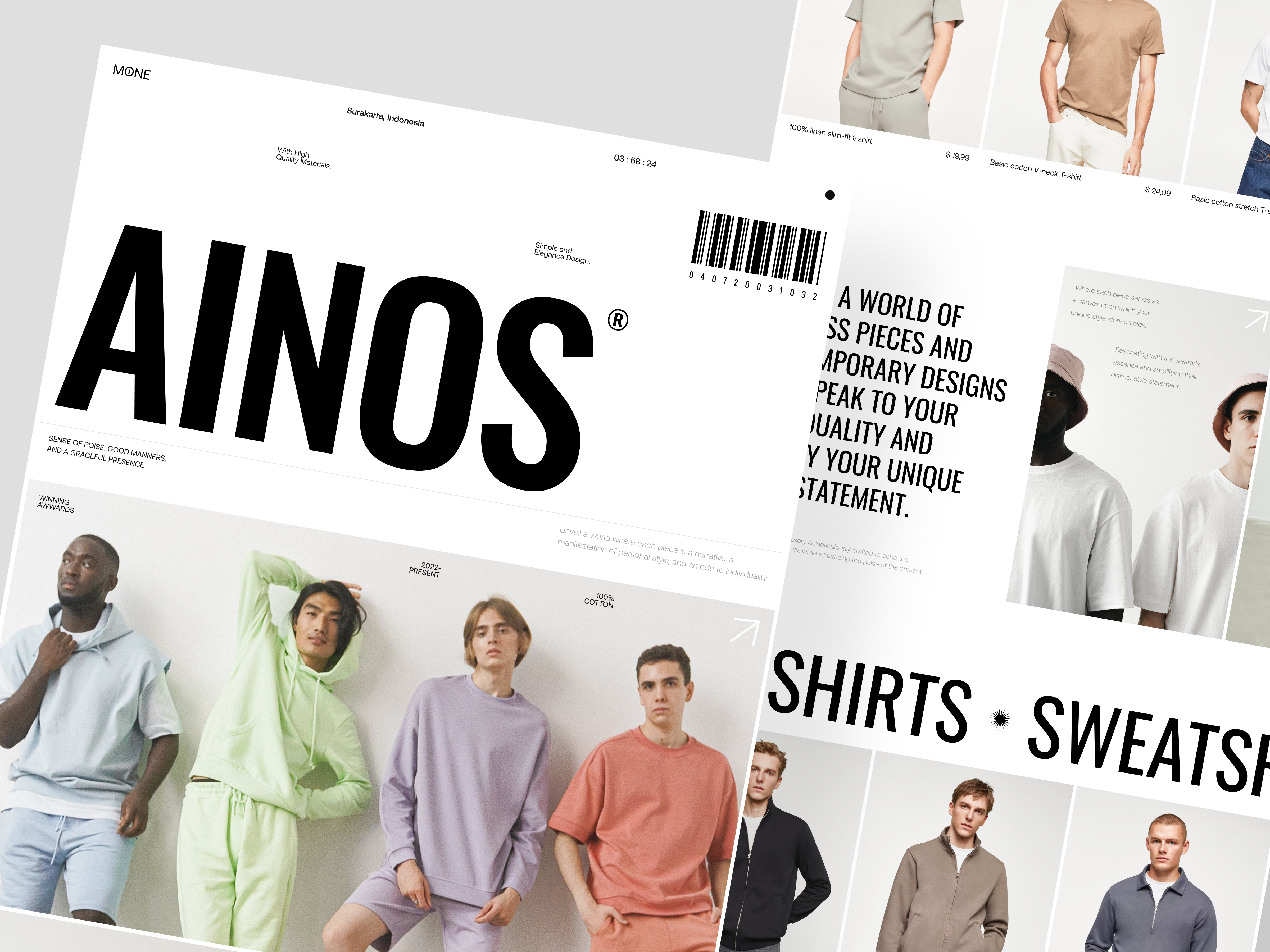 MONE - Ecommerce Landing Page clean design ecommerce ecommerce landing page ecommerce website fashion homepage landing page online store product shop shopping store sweatshirt t shirt ui web web design website website design