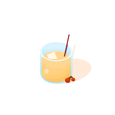 Whiskey design drink glass illustration whiskey