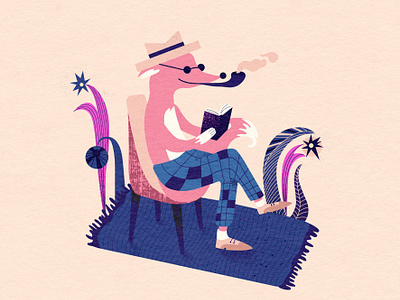 Aristocrat Fox design digital fox illustration fox fun illustration funny illustration illustrator quirky vector vector illustration