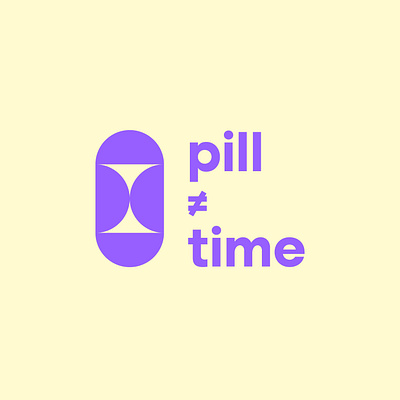 Pill ≠ Time adobe illustrator graphic design logo logomark m4riuskr