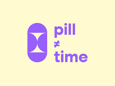 Pill ≠ Time adobe illustrator graphic design logo logomark m4riuskr