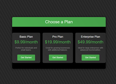 Pricing Plans design green pricing sites ui web web design website