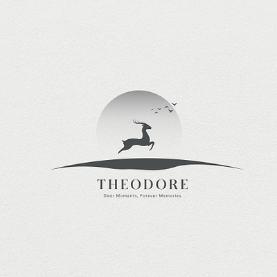 Theodore animal logo dear logo rudolph logo vector