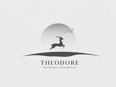 Theodore animal logo dear logo rudolph logo vector