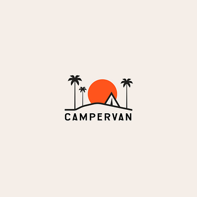 Campervan avdeture logo camp logo camping logo tour logo vector