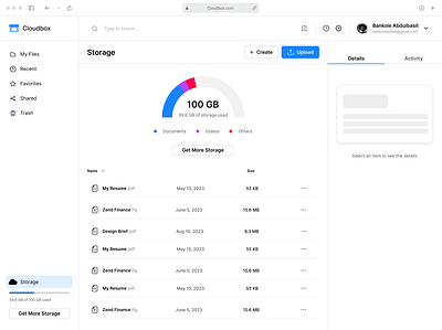 Cloud Box figma ui ux