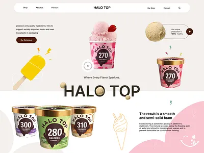 HaloTop Website adobe color colourful creative daily design desktop dribbble figma graphic home illustration layout logo modern portfolio ui uiux ux web design