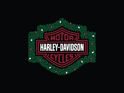 H-D Holiday apparel branding christmas graphic graphic design harley davidson hd holiday illustration lights wrench