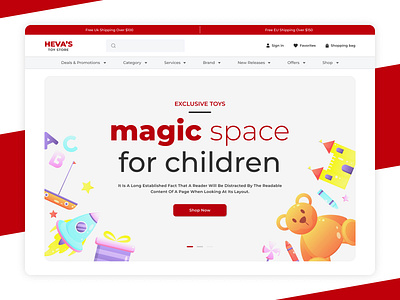 HEVA'S Toy Store - Landing Page