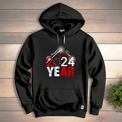Happy new year t shirt design 2024 graphic design jumper lighting red t shirt watch watch t shirt 2024 white black
