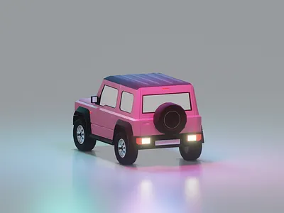 Suzuki Jimny 3D model 3d 3d car blender car car model game art game design lowpoly neon suzuki suzuki jimny