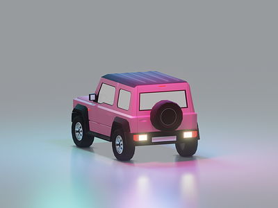 Suzuki Jimny 3D model 3d 3d car blender car car model game art game design lowpoly neon suzuki suzuki jimny